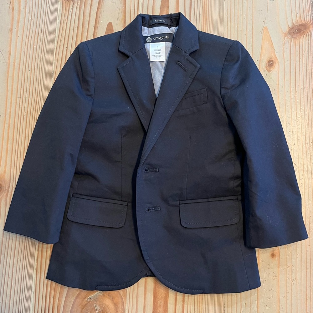 Boys J. Crew Crew Cuts Navy Blue Blazer 2T